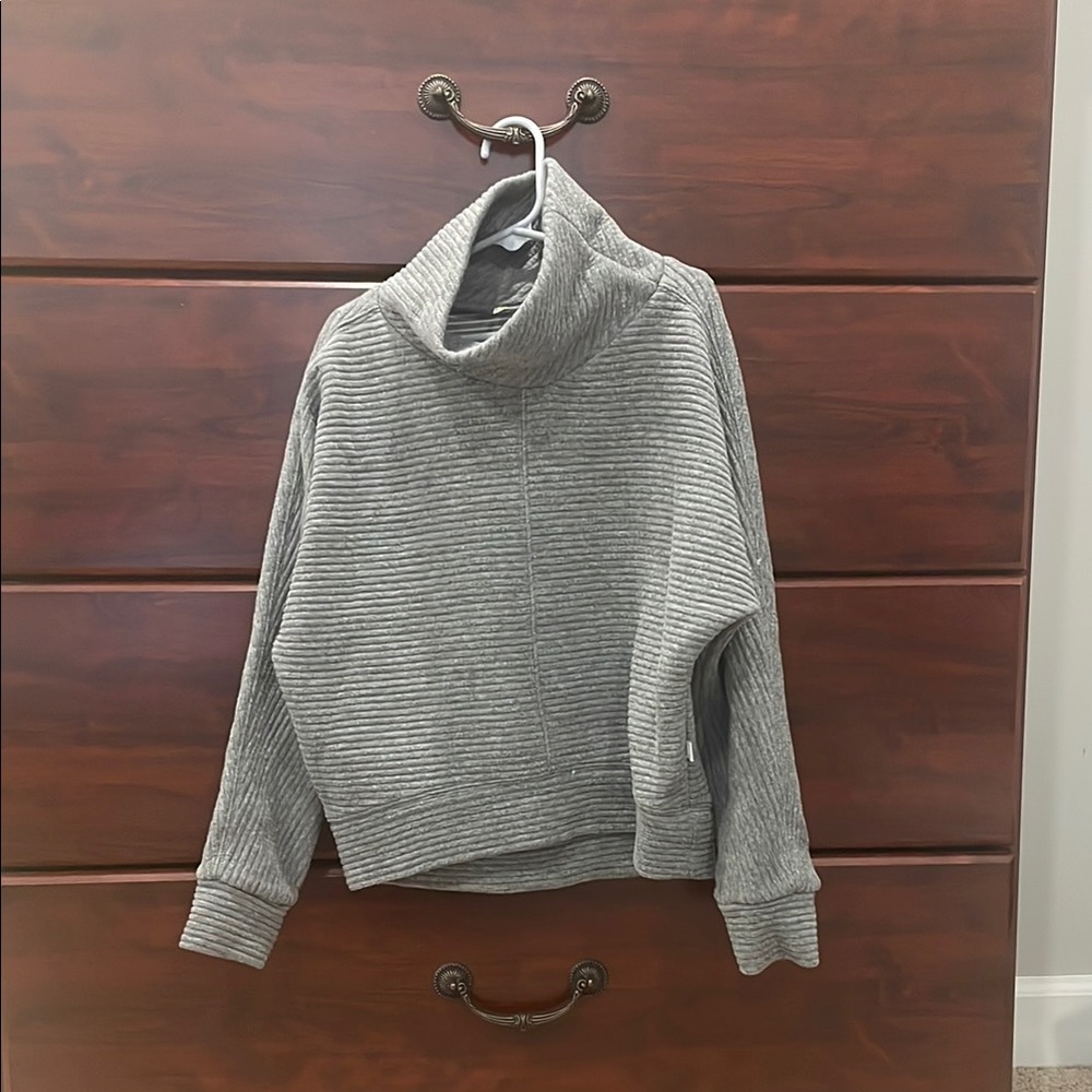 Zella Gray Cowl Neck Sweater Relaxed Fit